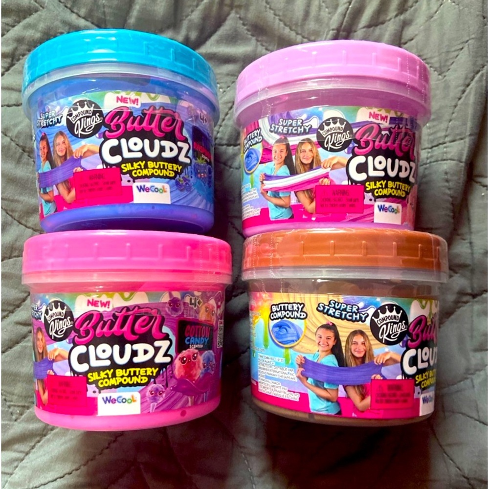 WeCool Butter Cloudz Slime Bundle of (4) New and Sealed